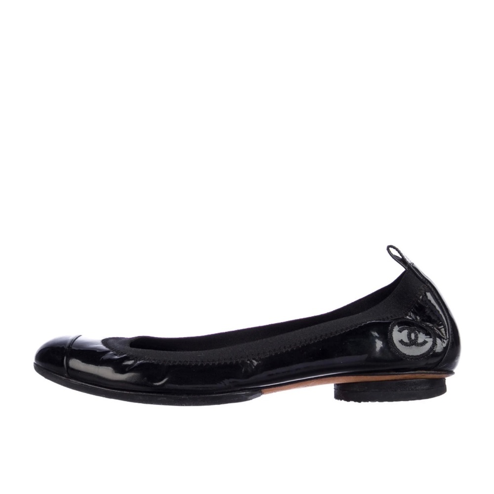 CHANEL Stretch Spirit Interlocking CC Logo Ballet Flats - Picture 3 of 4
